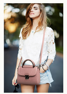 Bolso de Mano de Diseño para Mujer, de Cuero Genuino, Bolso Pequeño con Cierre de Cremallera, Bolso Tote de Piel de Vaca - Product Image 3