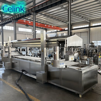 Chaîne de production de snacks entièrement automatique avec machine de friture continue, système de filtration et de déshuileage par convoyeur en acier 304