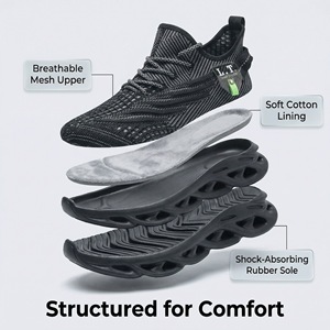 Sneakers polyvalentes tendance pour hommes et femmes, avec coutures stylées et contraste de couleurs à la mode. - Product Image 3