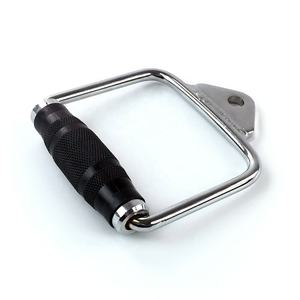 Gym Fitness LAT <strong>Pulldown</strong> Attachments D-<strong>Handle</strong> Exercise Cable Machine Black D Hand Grip Bar - Product Image 4