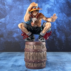 Figura de Acción de One Piece, Portgas D. Ace, Efecto de Fuego, Cabeza Doble Intercambiable, Manos Intercambiables, Postura en Cuclillas, Modelo de Estatua de <span class=keywords><strong>Anime</strong></span>, Adorno - Product Image 5