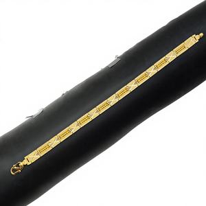 Elegante Brazalete de Diseño en Oro de 22K con Patrón de Corte de Diamante, Acabado Pulido Premium para Uso Diario y Ocasiones Especiales - Product Image 1
