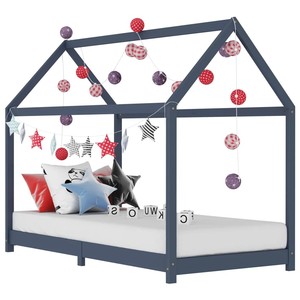 Precio de fábrica, cama de casa de madera de pino macizo para niñas y niños pequeños con cajón, cama de casa de madera para niños - Product Image 1