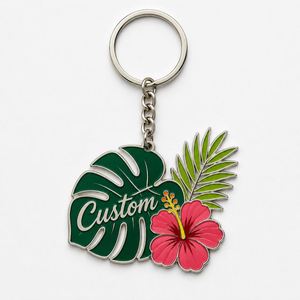 Porte-clés Monstera personnalisés en gros de haute qualité, figurines de feuilles tropicales, design de plantes vertes, décorations, souvenirs - Product Image 3