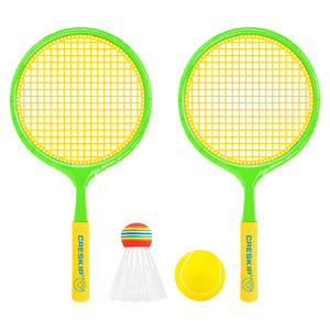 Raquette de badminton pour enfants avec volant de badminton et ensemble de balles de tennis pour jeu en plein air, unisexe, âges 7 à 14 ans, sac en PVC vert inclus - Product Image 5