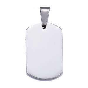 La superficie liscia del pendente in bianco dell'acciaio inossidabile dello specchio può essere incisa 18x30mm ciondolo personalizzato della foto - Product Image 6