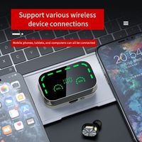 Écouteurs intra-auriculaires TWS YD05 pour Bluetooth 5.3 avec grande boîte de charge, étanchéité IPX5, contrôle tactile et affichage LED