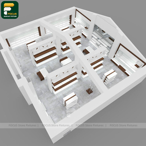 Custom Clothing Store Garment Display Rack Wall Cabinet <b>Panel</b> Checkout Counter Boutique Hanging <b>Mirror</b> Unit - Product Image 6