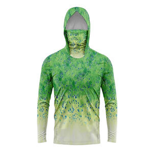 قمصان بطولات صيد طويلة الأكمام مصنوعة خصيصًا SPF50 قمصان محصول صيد جيدة التهوية مقاس كبير مع تقنيات بالتسام - Product Image 4