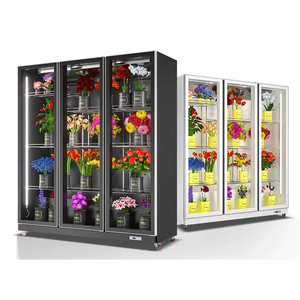 Refrigerador comercial con pantalla de flores, refrigerador con puerta de vidrio transparente, refrigerador de flores frescas - Product Image 4