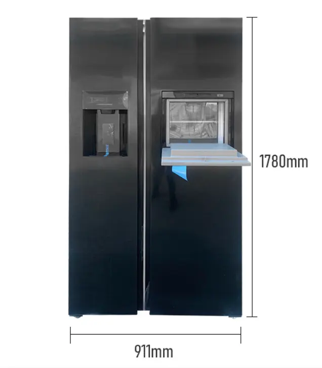 ตู้เย็นอัจฉริยะสองประตูอัจฉริยะ 556 ลิตร ตู้เย็นข้ามพรมแดน ตู้แช่แข็งในบ้าน เครื่องทําความเย็นพร้อมฟังก์ชั่นน้ําแข็งบาร์น้ําแข็ง
