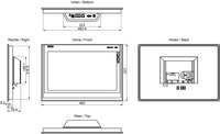 6AV2124-0UC02-0AX1 TP1900 Comfort Panel Pantalla Táctil de 19 Pulgadas Panorámica con Doble Puerto PROFINET