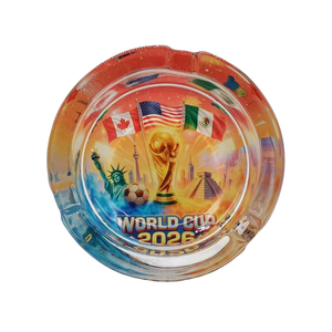 USA Stock 6Pcs Football Star Glass Ashtray Set Themed Square Glass Ashtrays Display Box Smoking Accessories - Product Image 2