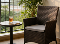 Rotin en osier de jardin en plastique plage empilable chaises de restaurant café lait jus magasins dinant la chaise