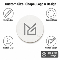 Posavasos de Cartulina Blanca Ecológica de Primera Calidad, Impresión a Doble Cara, Tamaño Personalizado, Logotipo Personalizado para Bares, Cafeterías, Suministro al por Mayor