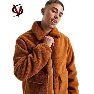 Giacca Shacket in Pile con Logo Ricamato Personalizzato per Uomo - Product Image 3