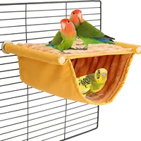 Hamac pour oiseaux amovible et lavable, nid suspendu double couche, lit balançoire, abri d'hiver, maisonnette jouet pour perruche