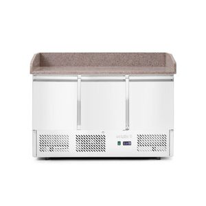 Arktic 254L Attrezzatura di Refrigerazione Commerciale per Cucina, Banco Pizza 380+40L con Vetrina a 3 Porte, 230V/400W 1400x700x1491mm - Product Image 1