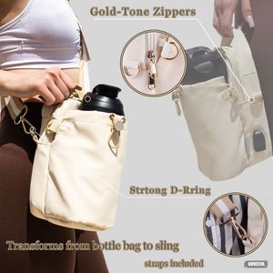 Custom Logo Magnetic Water Bottle Bag Nylon Zipper Magnet <b>Phone</b> Sport Fitness Water Bottle <b>Holder</b> Magnetic <b>Gym</b> Bag with Strap - Product Image 3