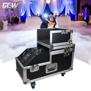 वेडिंग स्टेज डिस्को डीजे पार्टी शो के लिए GEVV 3000w DMX डुअल आउटपुट ग्राउंड स्मोक वॉटर बेस लो लाइंग फॉग मशीन