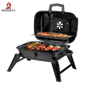 Barbecue portable Hongyi 3,6 kg, réchaud à charbon en métal pour le camping en plein air avec couvercle, pour usage domestique - Product Image 2