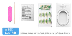 Nouveaux <span class=keywords><strong>Ongles</strong></span> <span class=keywords><strong>à</strong></span> Pression <span class=keywords><strong>Faux</strong></span> Fleurs <span class=keywords><strong>de</strong></span> Haute <span class=keywords><strong>Qualité</strong></span>, Vente en Gros, 24 Pièces pour Filles - Product Image 6