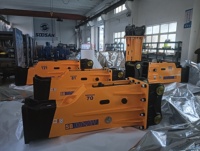 Ciseaux hydrauliques SB70 pour excavatrices (16-21 tonnes) avec burin de 155 mm, accumulateur automatique, garantie 1 an, pour l'exploitation minière forestière