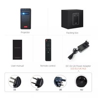 Mini-projecteur DLP LED intelligent Android P20 avec Wi-Fi, portable, compatible 4K, 300 lumens, haut-parleurs intégrés, batterie rechargeable