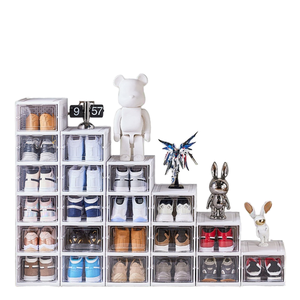 <span class=keywords><strong>Scarpiera</strong></span> Trasparente in Plastica con <span class=keywords><strong>Vista</strong></span> Completa, Antipolvere, Impilabile, Contenitore Organizzatore per la Casa, per Rossetti - Product Image 2