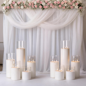 Matti's Wedding Event Decor Decoration Backdrop <strong>Centre</strong> <strong>Pieces</strong> <strong>Table</strong> Light Flowers and Led Candle - Product Image 5