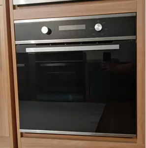 Oven 73L bawaan 60cm dengan oven Gas bawah, Pemanggang listrik atas dengan kipas Turbo