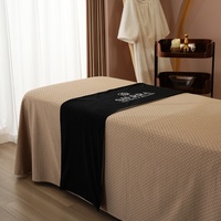 Chemins de lit personnalisés bruns pour lit facial Ensemble de literie personnalisé Écharpe de lit