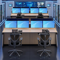 Mobilier de salle de commande et de contrôle, console de commande personnalisée, poste de travail pour opérateur de sécurité, solution pour centre de contrôle industriel