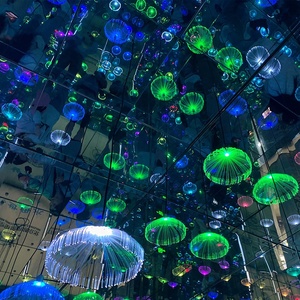 Ip65 không thấm nước sợi quang sứa ánh sáng mặt dây dẫn màu sắc thay đổi treo đèn cho bar Đảng lễ hội bầu không khí chiếu sáng - Product Image 5