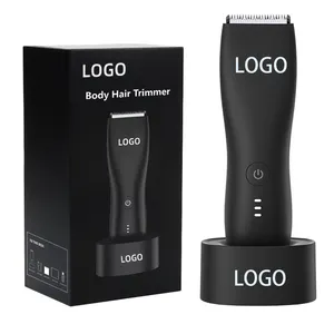 Oem Custom Logo Professionele Waterdichte Lies Body Hair Scheerapparaat Usb Opladen Elektrische Baard Trimmer Voor Mannen