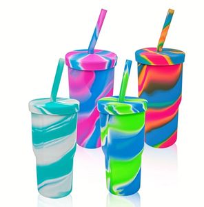ขวดซิลิโคนเกรดอาหาร ปลอดสาร BPA ความจุสูง 950 มล. ใช้ซ้ำได้ ทนความร้อน ใช้กับเครื่องล้างจานและไมโครเวฟได้ - Product Image 3