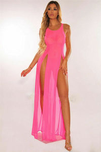 Ventes en gros de lingerie sexy pour femmes, ensembles de jupes longues transparentes avec culottes, prix bas en stock - Product Image 4