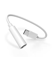 Adaptador de USB C a Conector para Audífonos de 3.5 mm, Cable Convertidor de Audio Auxiliar Tipo C a 3.5 mm para iPhone 15, Samsung, Xiaomi