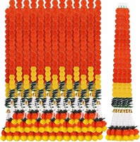 Guirlande de fleurs de marigold artificielles, feuilles vertes, décoration suspendue pour mariages indiens et fêtes, best-seller