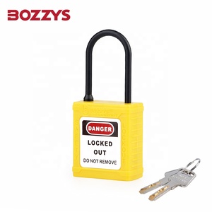 <span class=keywords><strong>Cadenas</strong></span> de sécurité jaune 4 mm de diamètre <span class=keywords><strong>à</strong></span> <span class=keywords><strong>clé</strong></span> identique avec anse en nylon de 38 mm certifié CE pour la sécurité électrique industrielle (LOTO) - Product Image 4