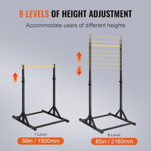 Barra per Trazioni Autoportante in Acciaio per Allenamento di Forza a <span class=keywords><strong>Casa</strong></span>, con Supporto per Dip e Chin-up, per Uso Domestico - Product Image 3
