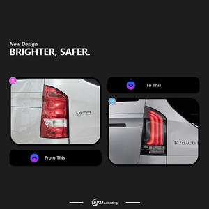 Mercedes-Benz Vito V250 lámpara trasera actualización modificación montaje transfronterizo LED ABS Material claro rojo lente nueva condición usada - Product Image 2