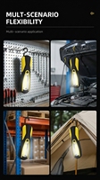Lampe de travail portable magnétique COB 3W LED, alimentée par piles AA, en ABS, étanche IP65, lumineuse, 4100K blanc neutre, 190LM, 4 heures d'autonomie