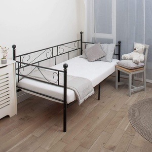 Struttura per divano <span class=keywords><strong>letto</strong></span> <span class=keywords><strong>singolo</strong></span> in metallo <span class=keywords><strong>con</strong></span> binario laterale per camera da <span class=keywords><strong>letto</strong></span> o soggiorno per adulti e bambini - Product Image 6