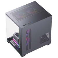 SNOWMAN Hot Sale CS049 PC Case Support M-ATX / Mini-ITX Bottom Power Supply Tempering Glass for Computer Case