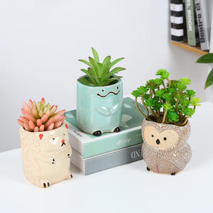 Maceta <span class=keywords><strong>de</strong></span> Cerámica <span class=keywords><strong>con</strong></span> Forma <span class=keywords><strong>de</strong></span> Zorro <span class=keywords><strong>de</strong></span> Dibujos Animados <span class=keywords><strong>de</strong></span> 4.3 Pulgadas para Suculentas, <span class=keywords><strong>Cactus</strong></span> y Plantas <span class=keywords><strong>de</strong></span> Interior - Product Image 2