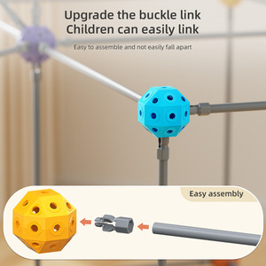 Jouets de construction 3D en plastique pour garçons et filles, châteaux, tunnels, jouets éducatifs STEM, bâtiments modernes, forteresse créative, tente - Product Image 3