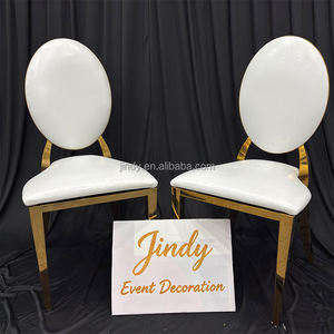 Sillas <span class=keywords><strong>de</strong></span> Acero Inoxidable Doradas para Eventos, Banquetes y Bodas, con Funda <span class=keywords><strong>de</strong></span> Cojín Intercambiable, Gran Venta - Product Image 2