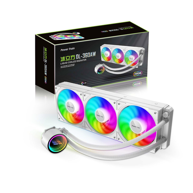 OEM 360mm AIO Liquid Cooling Kit RGB Performance CPU Water Cooler with Silent Fans 4pin for Overclocking PC Builds Aluminum