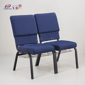 Silla Acolchada Apilable de Acero para Iglesia, Hotel y Teatro de Auditorio a Buen Precio en Venta - Product Image 2